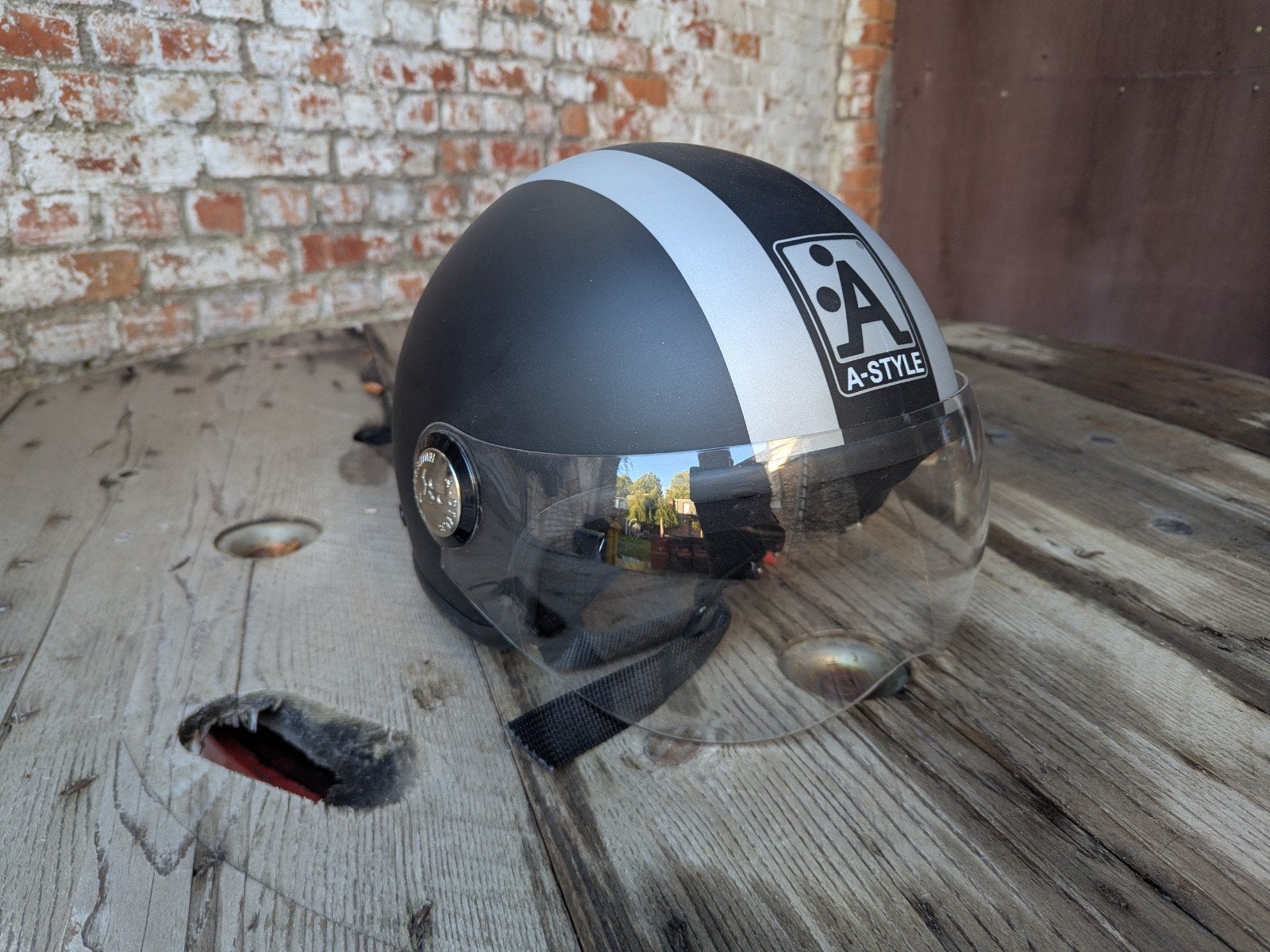 Brommerhelm met vizier, Ophalen of Verzenden, Zo goed als nieuw, Extra small of kleiner, A-Style