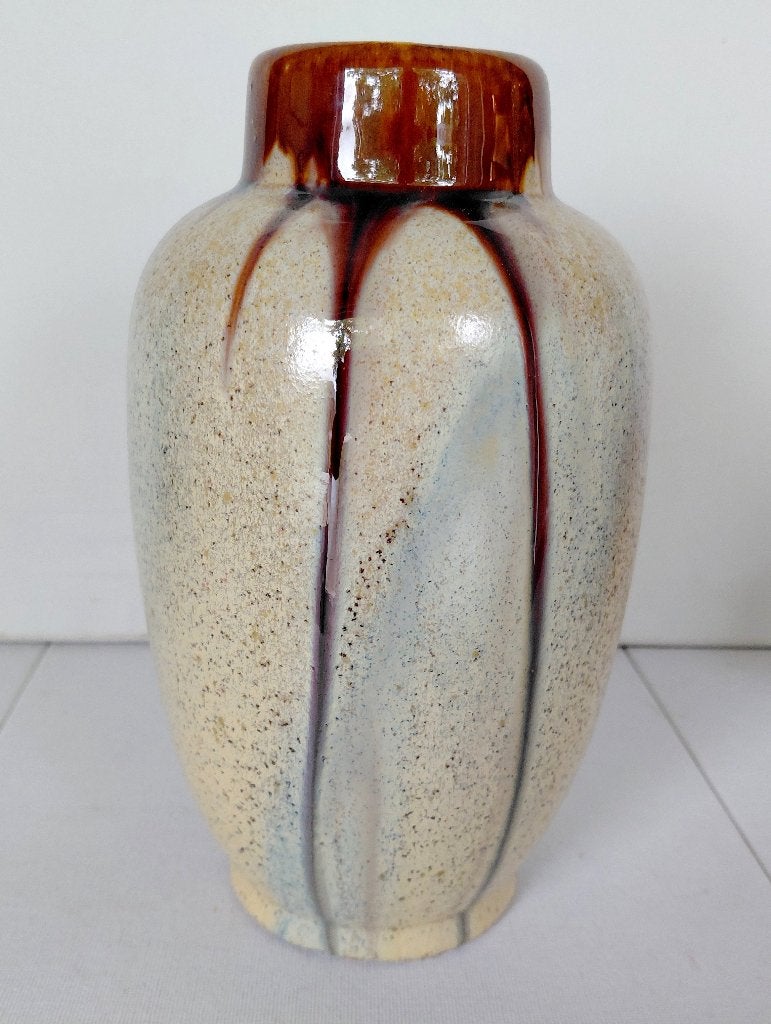 Vase vintage Art Déco, Thulin Belgium, modèle 90-2, Enlèvement ou Envoi
