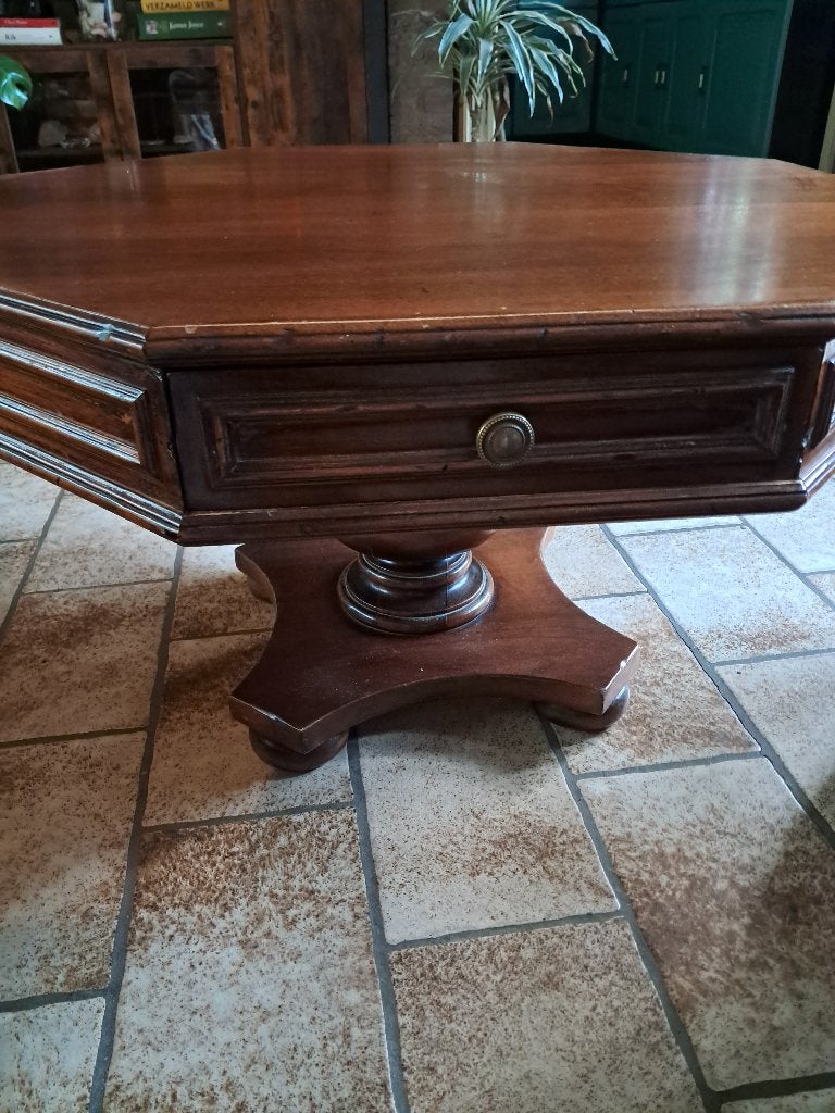 8 hoekig oude salontafel, Huis en Inrichting, Ophalen, Gebruikt, 50 tot 100 cm, Overige vormen