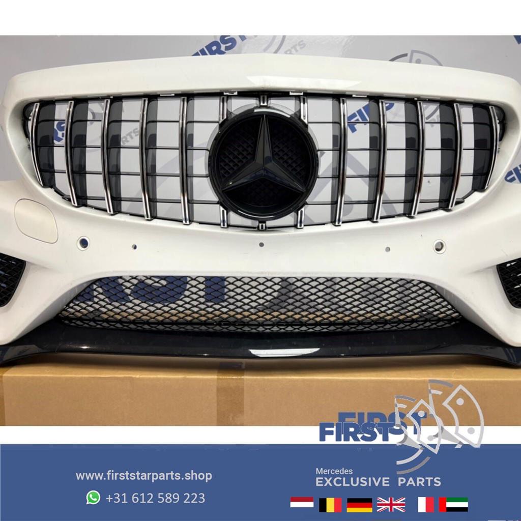 W205 C43 AMG VOORBUMPER + GT GRIL Mercedes C Klasse WIT COMP, Utilisé, -, Avant, -