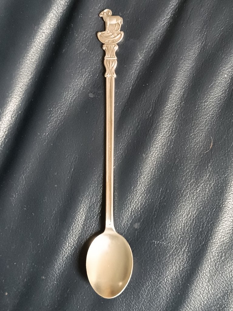 vintage verzilverde lepel sterrenbeeld ram, Antiek en Kunst, Ophalen of Verzenden