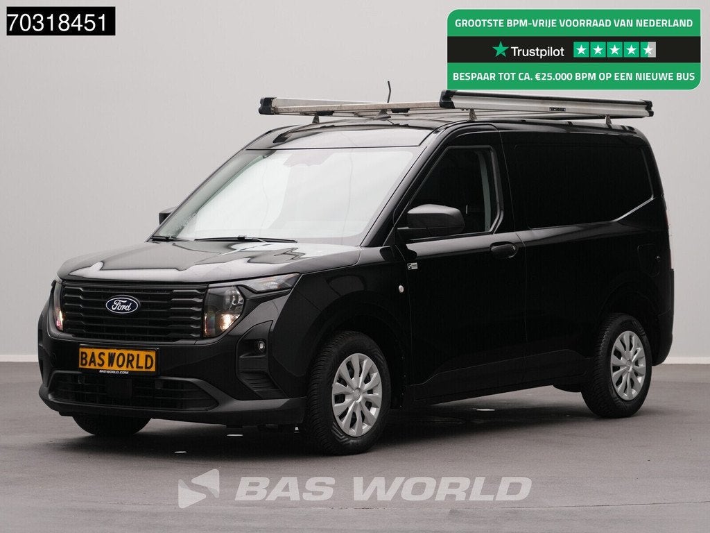 Ford Transit Courier 100pk Benzine L1H1 Airco Cruise Imperia, Stof, Gebruikt, Euro 6, Zwart
