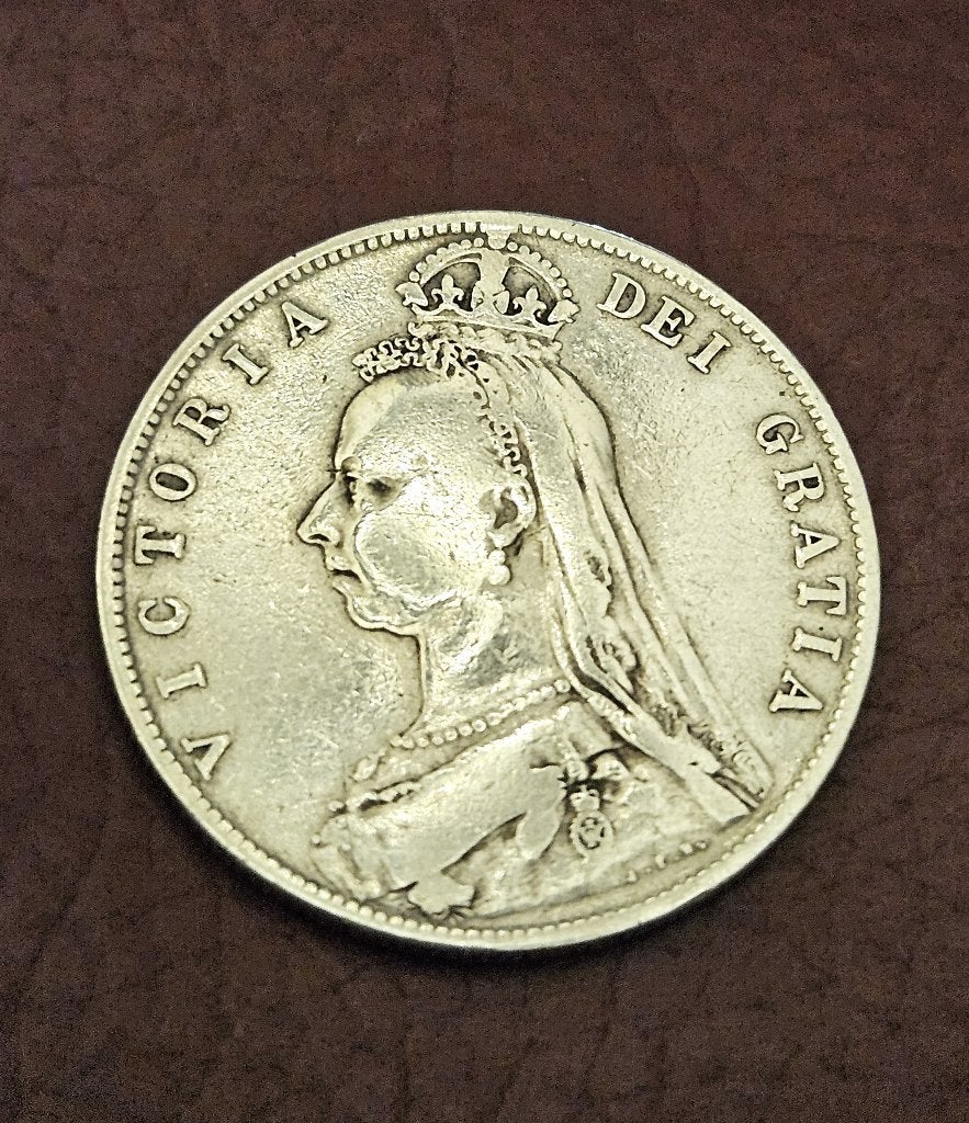 Zilver. Munt Half Crown Victoria 1890., Timbres & Monnaies, Monnaies | Europe | Monnaies non-euro, Enlèvement, Monnaie en vrac