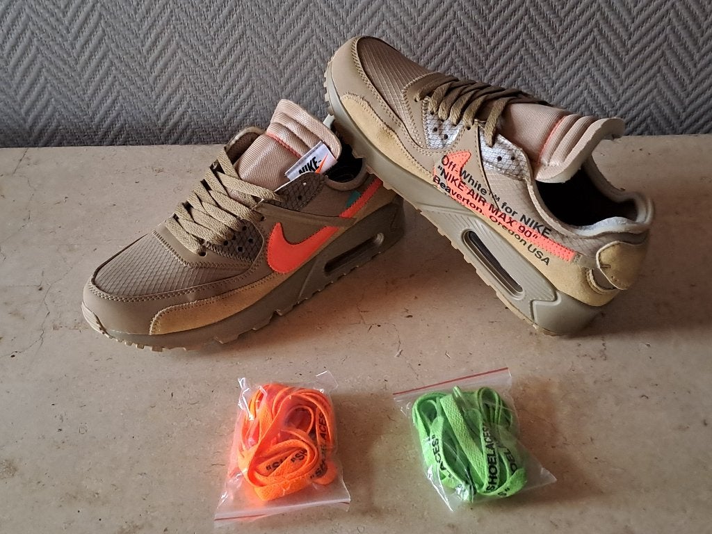 Nike Air Max 90 x Off-White "Desert Ore", Kleding | Heren, Ophalen, Overige kleuren, Nike, Nieuw
