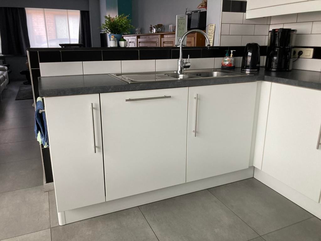 Witte keuken, Ophalen, Gebruikt, Wit, Hoekkeuken