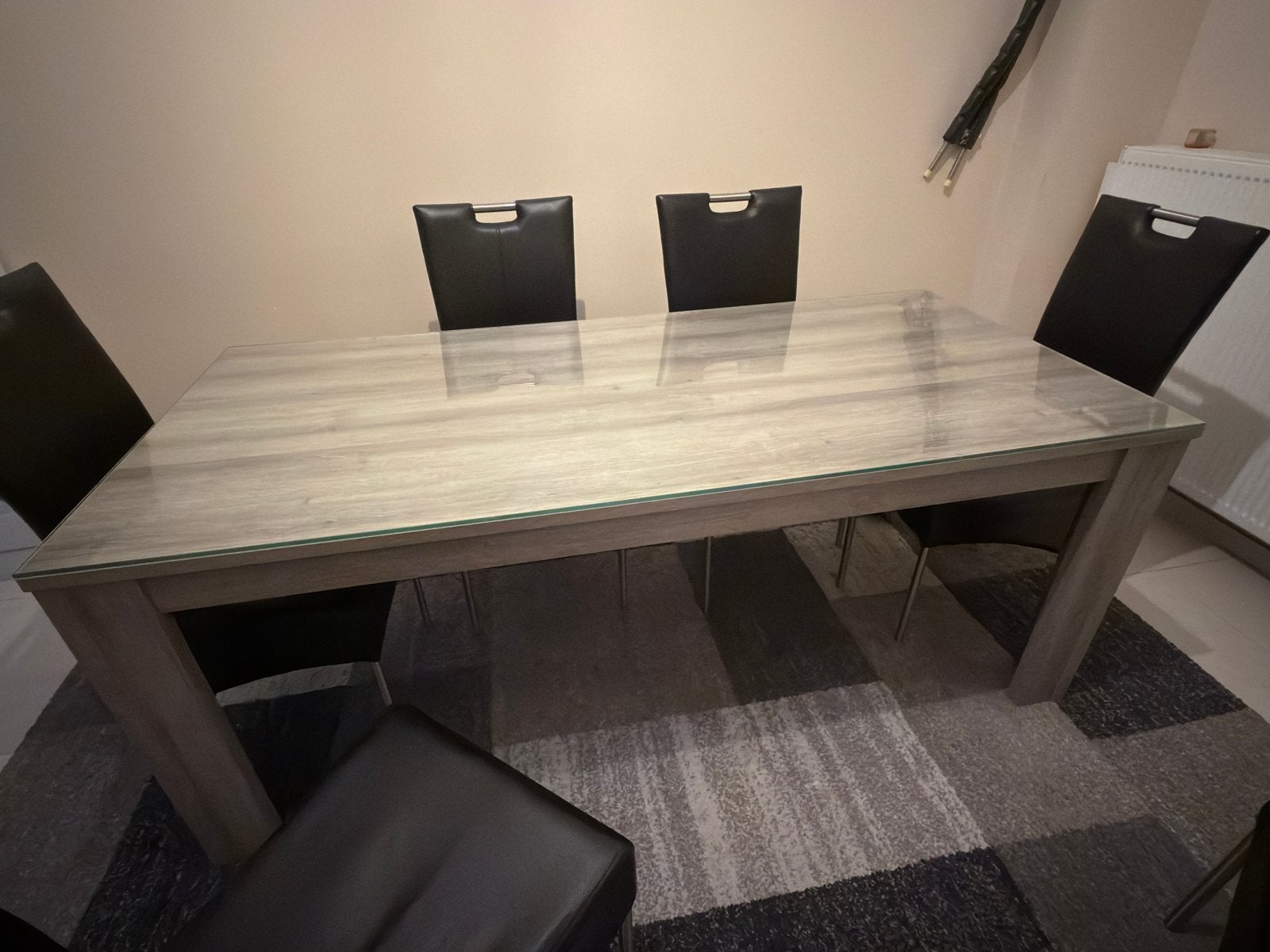 Table grise 1m90, Jardin & Terrasse, Table à dinner, Salons de jardin, Comme neuf, Enlèvement