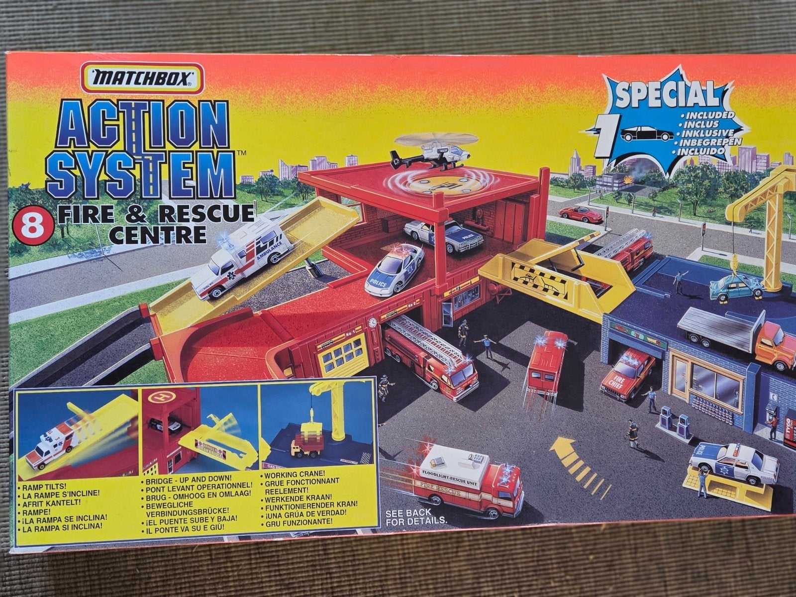 matchbox centre de secours et incendie vintage original, Collections, Enlèvement ou Envoi