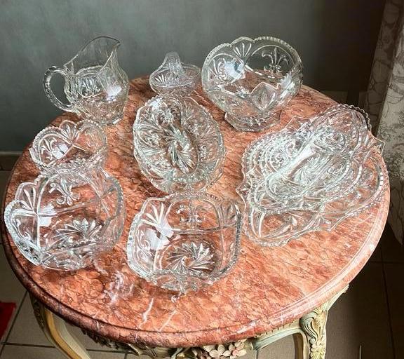 Kristallen set mogelijkheid per stuk aan te kopen, Antiek en Kunst, Ophalen