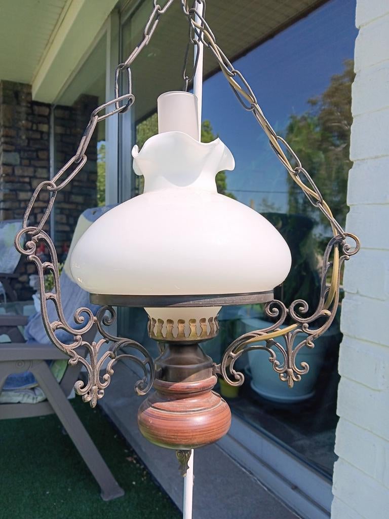 Nostalgisch lustertje met bijbehorende applique, Antiek en Kunst, Ophalen