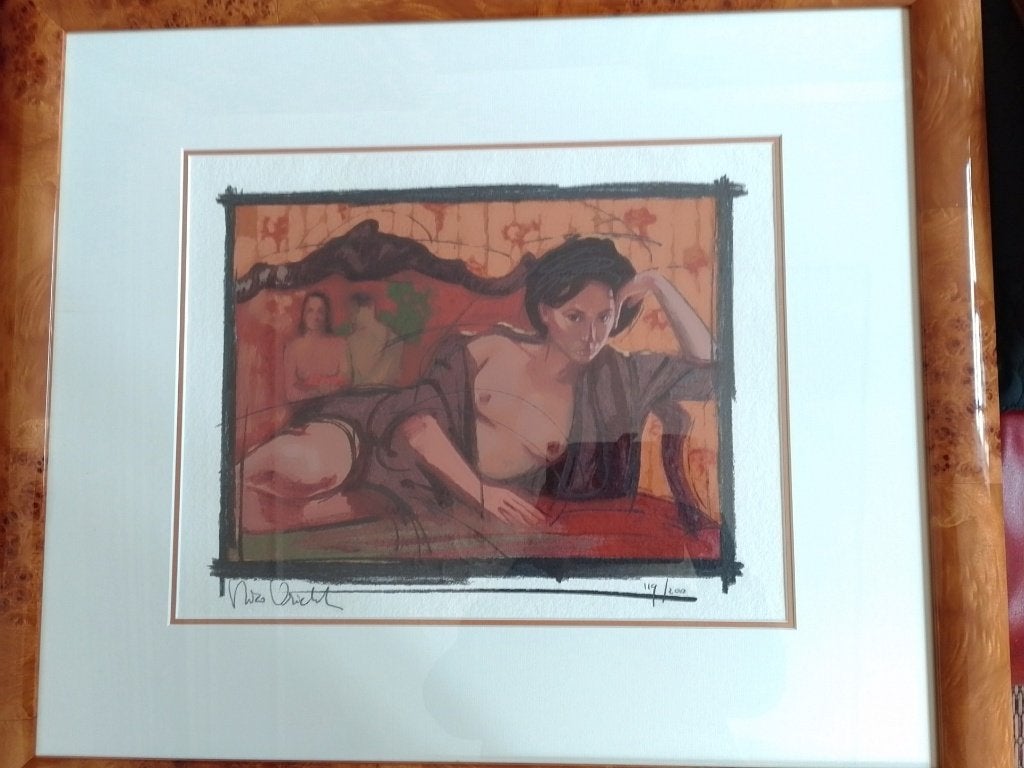 Nico Vrielink  1958   Litho  Jeane Liggend, Antiek en Kunst, Genummerd, Verzenden