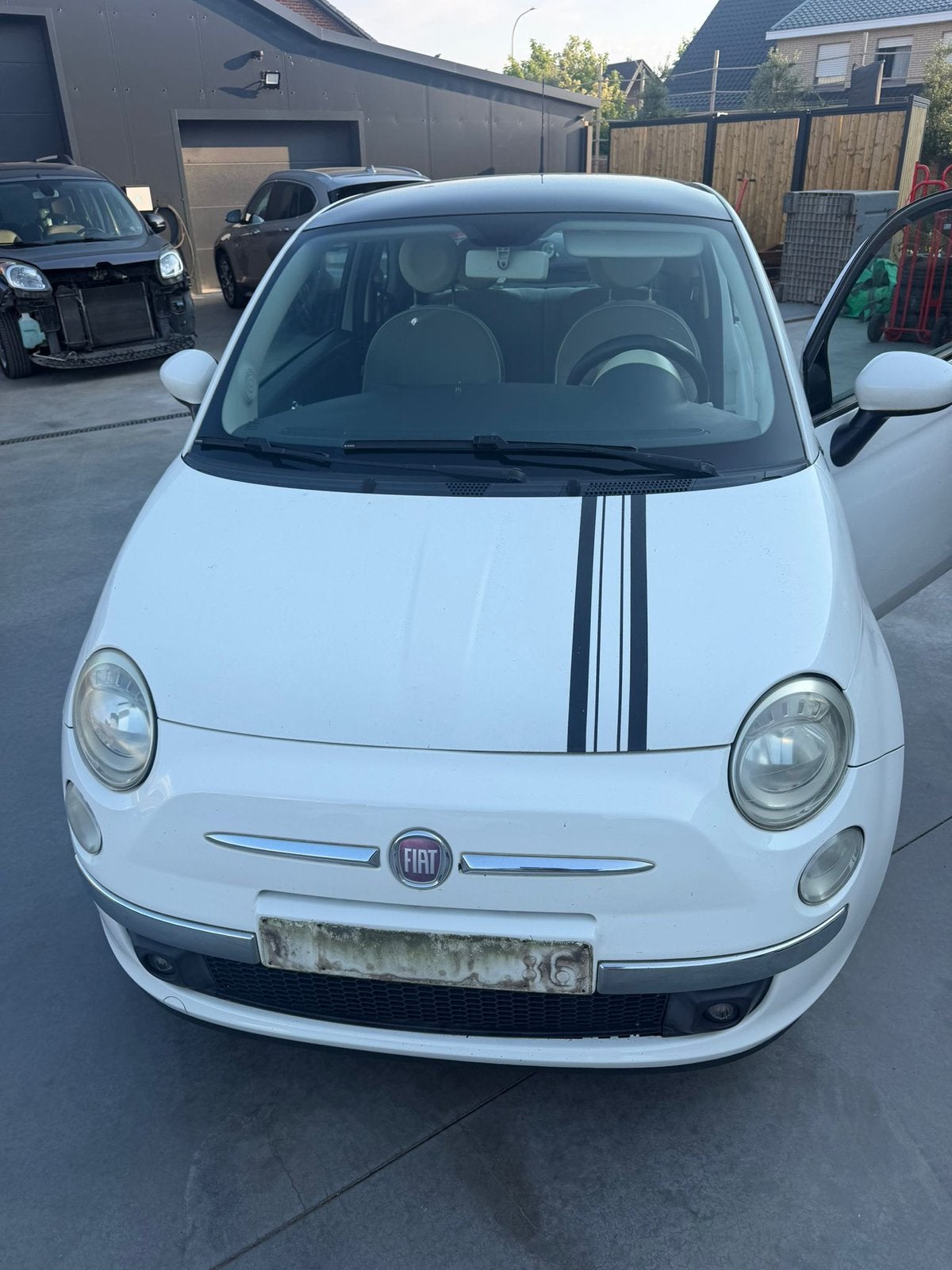 Fiat 500 Panorama dak, Wit, Handgeschakeld, Grijs, Particulier