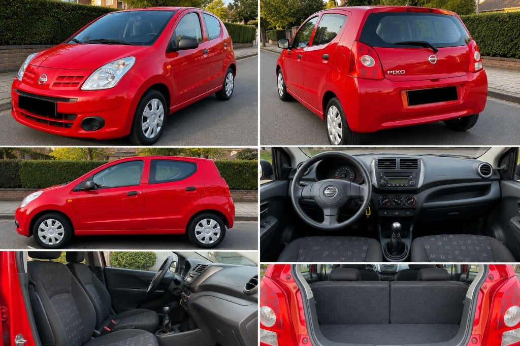 Nissan Pixo 1.0 Benzine – 2010 – Goede staat, Autos, Nissan, Rouge, Euro 5, Achat, 50 kW
