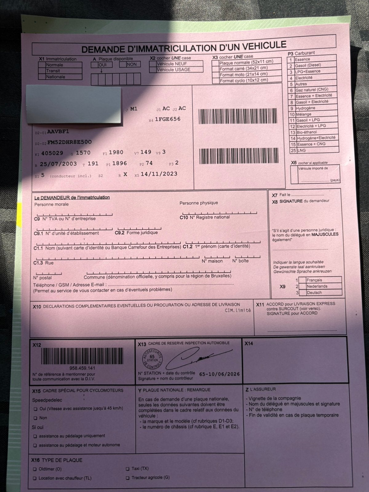 Audi A4 TDI1,9 avec demande d immatriculation, Autos, Audi, 75 kW, Achat, Alarme, Boîte manuelle