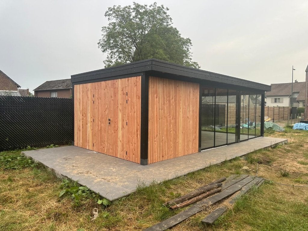 Maatwerk- Douglas houten bijgebouwen, tuinhuisjes, Verzenden, Nieuw