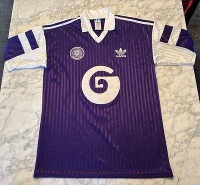 Chemise Adidas Anderlecht originale 1989 taille L 110€, Football, Adidas, Violet, Envoi
