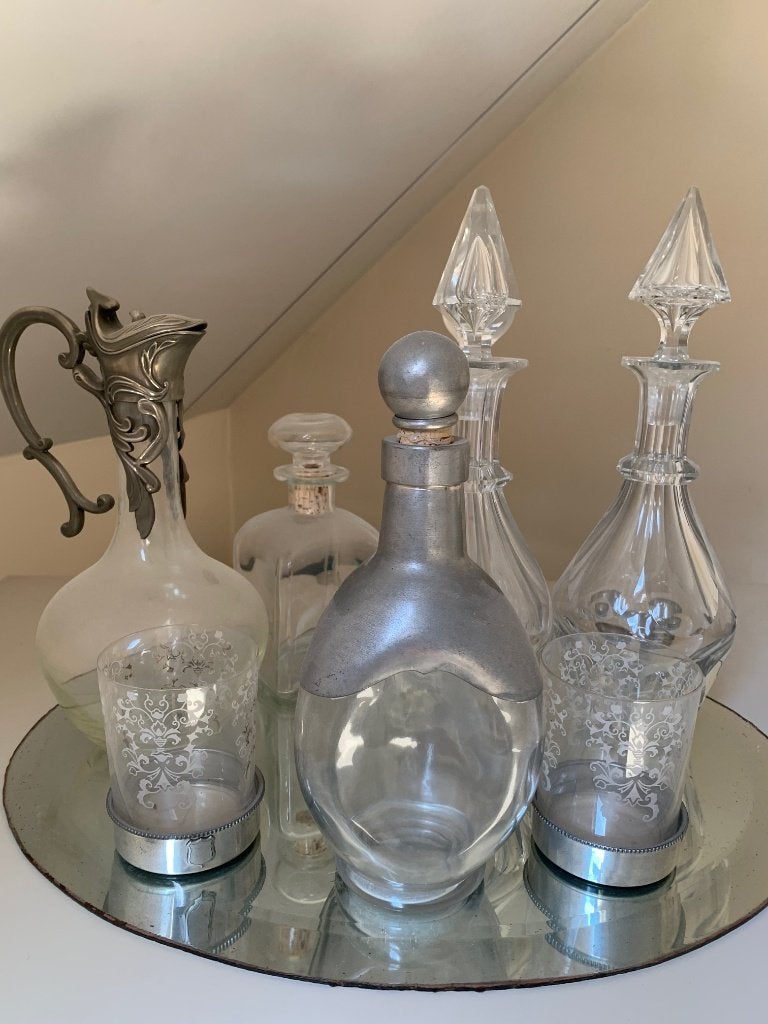 A vendre: carafes à vin et vase, Antiquités & Art, Antiquités | Verre & Cristal, Enlèvement