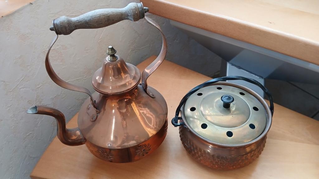 Koperen kan en pot, Antiek en Kunst, Ophalen of Verzenden