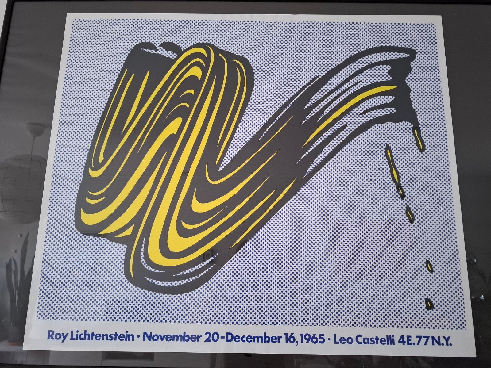 Brushstroke Roy Lichtenstein tentoonstellingposter, Ophalen of Verzenden