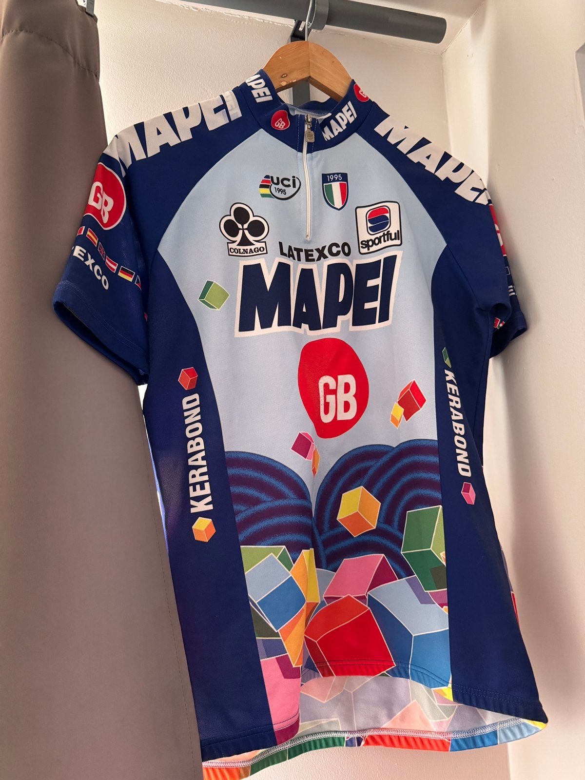 Mapei GB truitje (van 1995 uci) te koop, Fietsen en Brommers, Gebruikt, Heren, Ophalen of Verzenden, XL