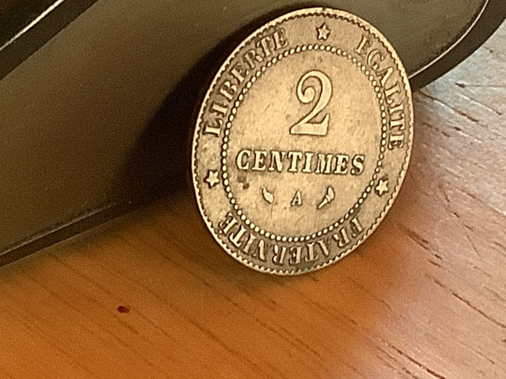 2 centimes 1897A Frankrijk, Ophalen of Verzenden, Frankrijk, Losse munt