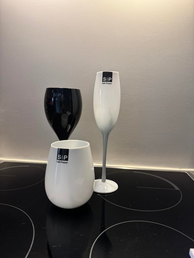 Set wijn-, champagne- en waterglazen, Ophalen, Nieuw