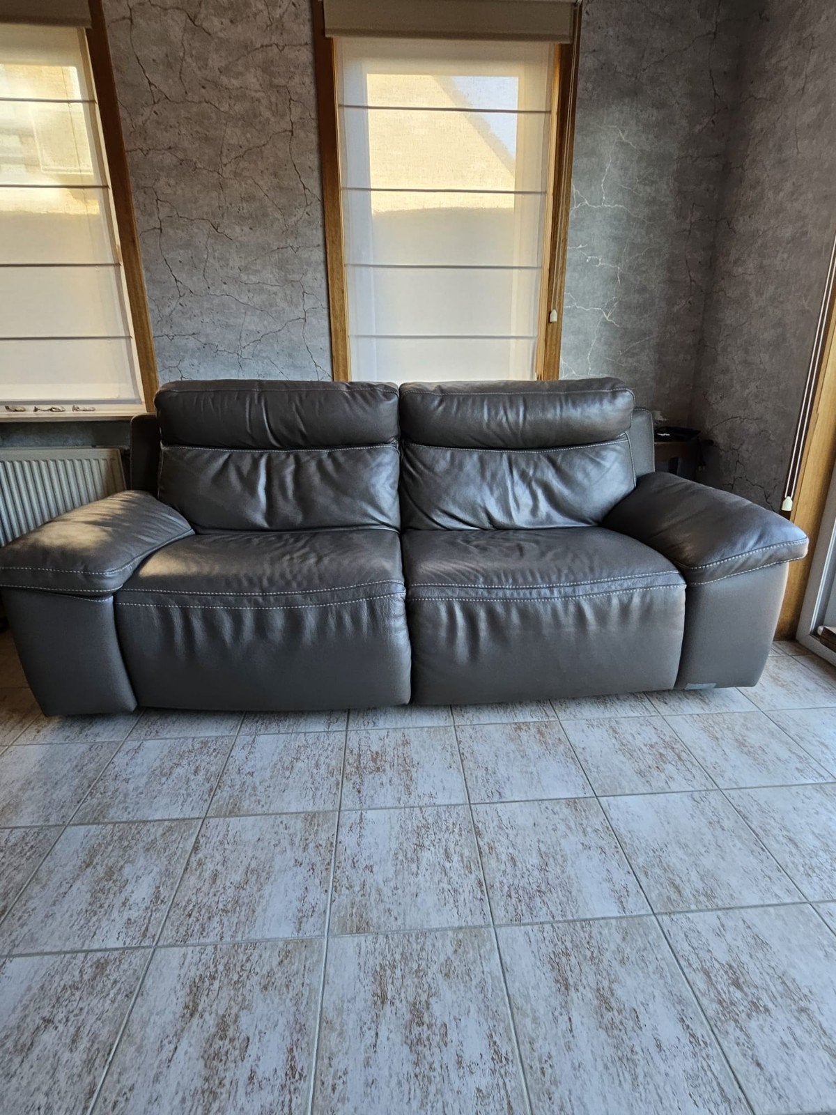 salon in het leder 2 zit rekax 1zetel, Enlèvement