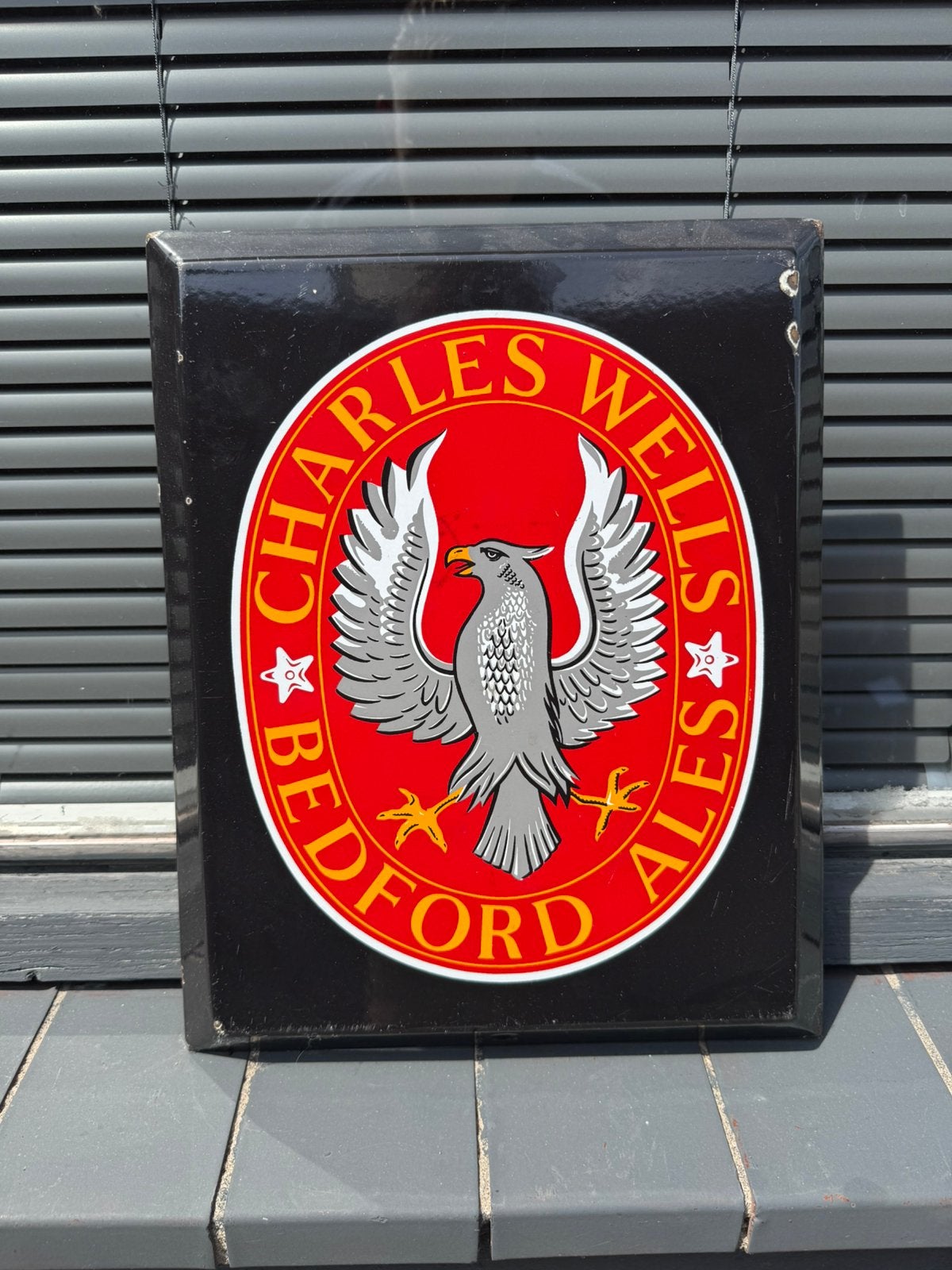 Panneau d'affichage en émail Bedford, Collections, Enlèvement ou Envoi, Utilisé, Panneau publicitaire