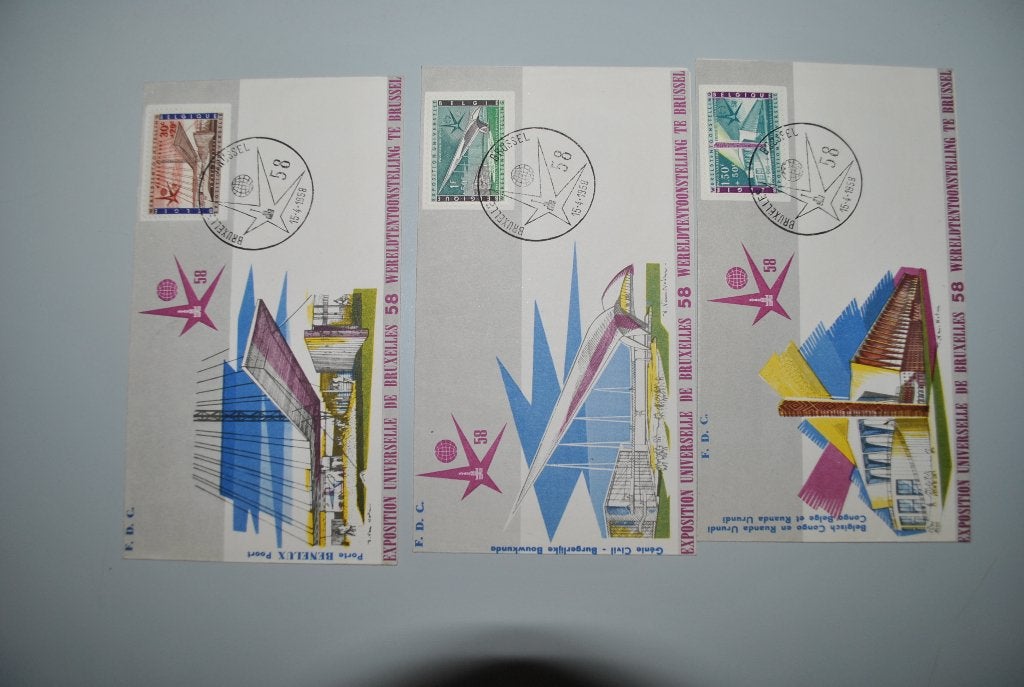 Belgique 1958 FDC Expo Bruxelles Complet, Timbres & Monnaies, Enlèvement ou Envoi, Affranchi, Europe