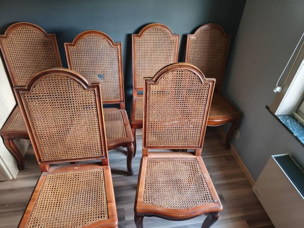 Kerselaren stoelen met rotan vlechtwerk, Ophalen