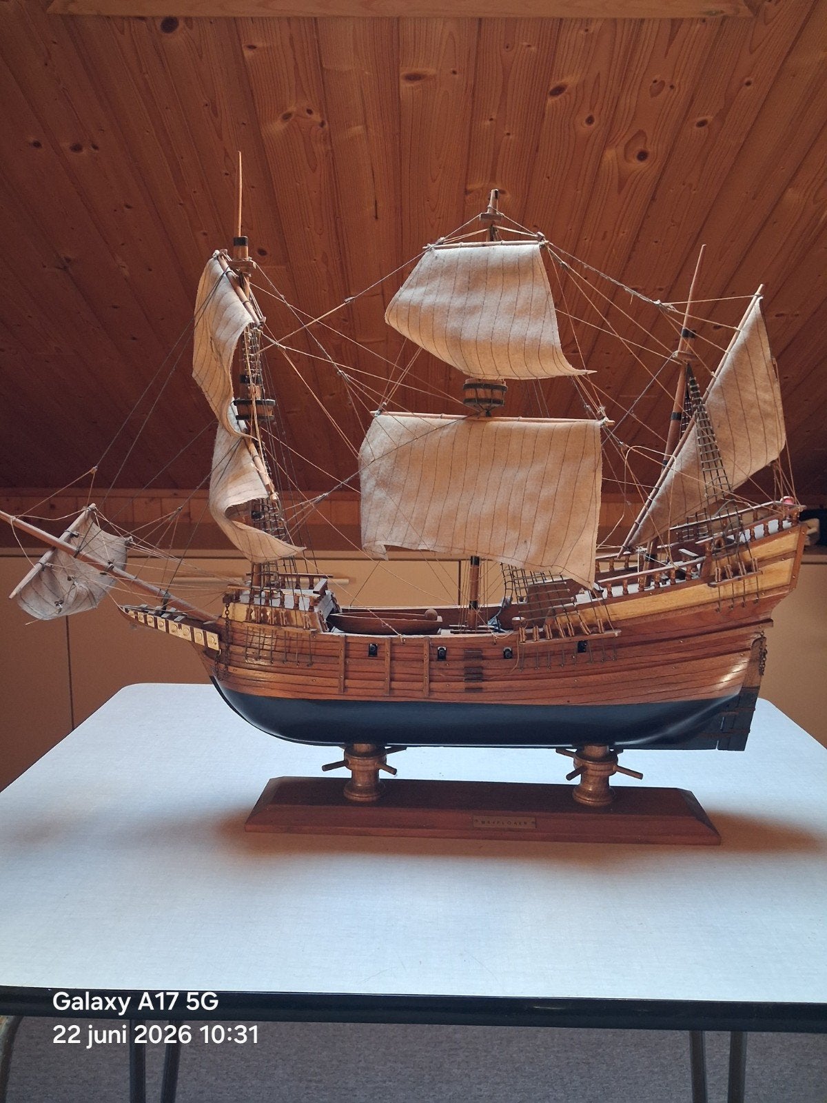 houten scheepsmodel  Mayflower, Enlèvement, Utilisé