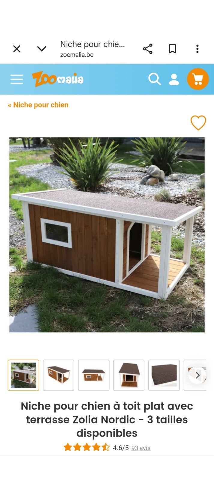 A vendre niche pour chien Zolia Nordic - taille M, Enlèvement, Neuf, Autres types