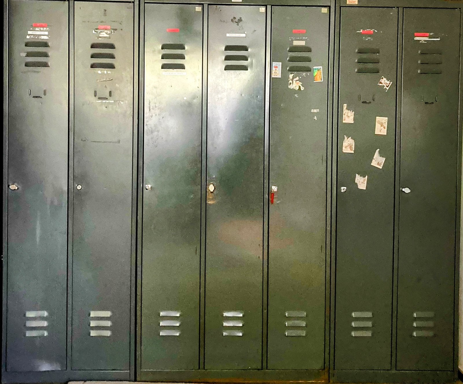 Vintage lockers kasten lockerkast, Ophalen, Gebruikt, Vintage industrieel