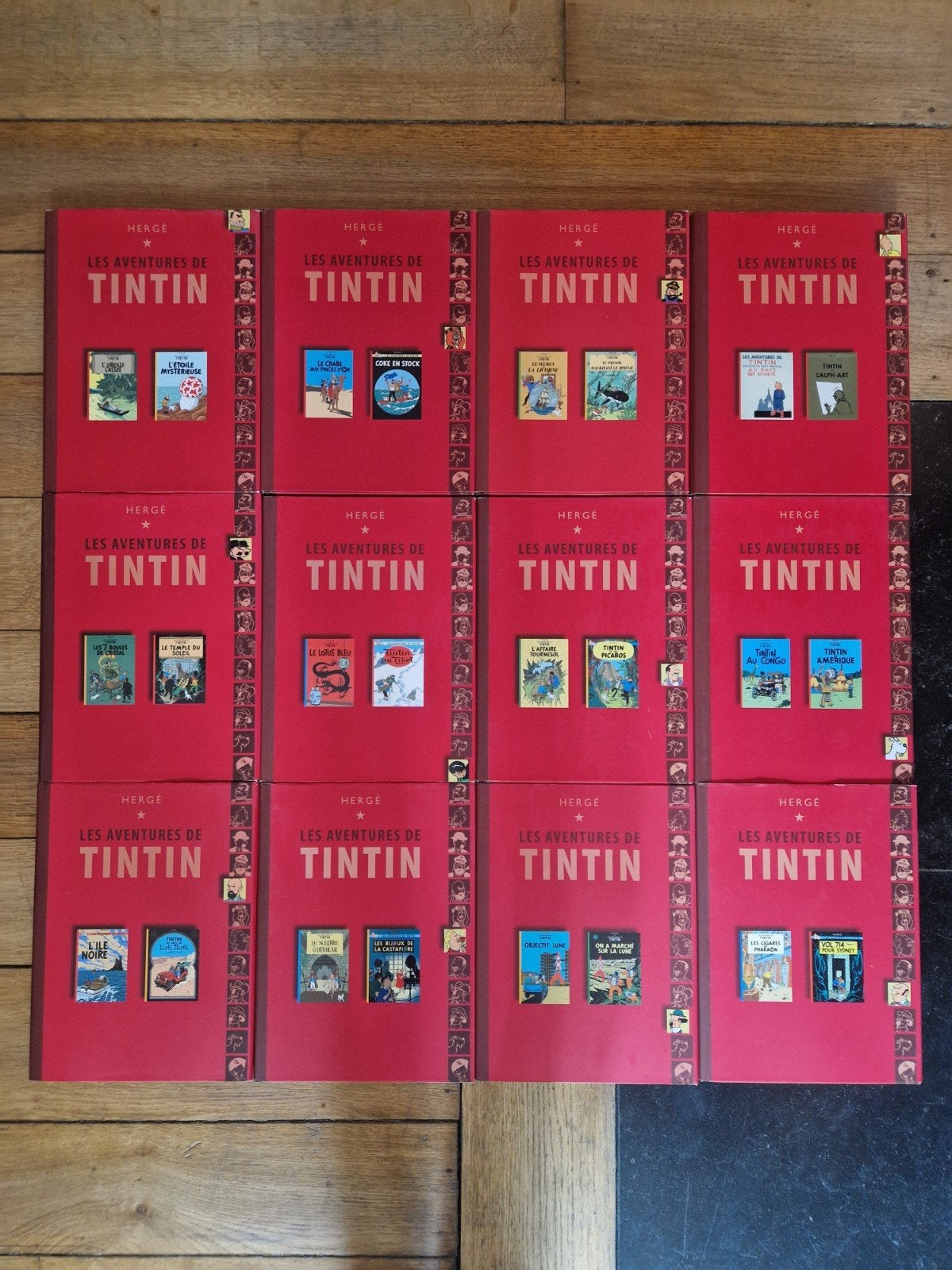 Lot de 12 bd double album tintin (série complète), Livres, Enlèvement ou Envoi