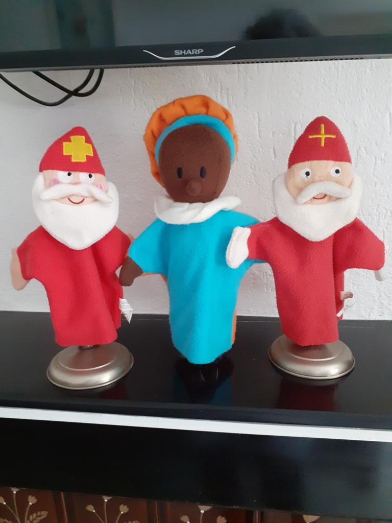 Sinterklaas en zwarte Piet handpoppen, Ophalen of Verzenden