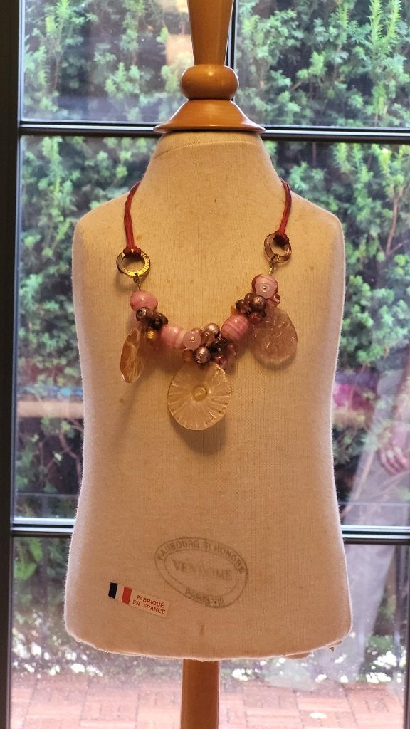 2x ketting juweel Murano, Handtassen en Accessoires, Kettingen, Met hanger, Ophalen of Verzenden, Zo goed als nieuw, Steen of Mineraal