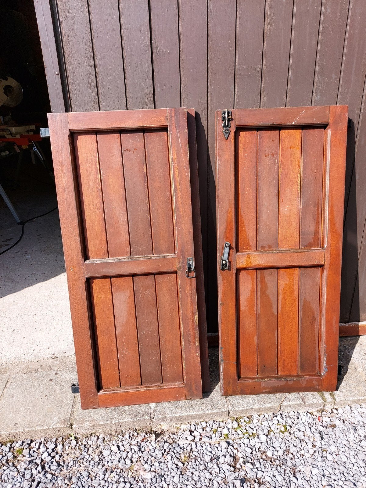 4 volets en merbau, Enlèvement, Comme neuf, Bois