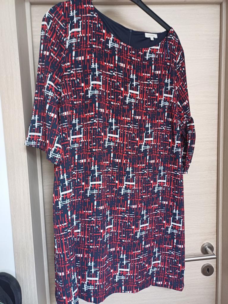 Bel&Bo kleedje blauw/rood/wit Mt 48, Kleding | Dames, Blauw, Ophalen of Verzenden, Zo goed als nieuw, Maat 46/48 (XL) of groter