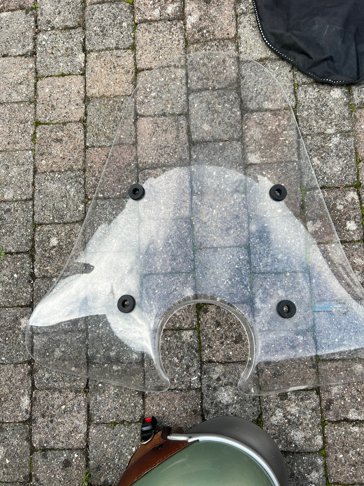Vespa windscherm helm beenkleed, Ophalen, Gebruikt