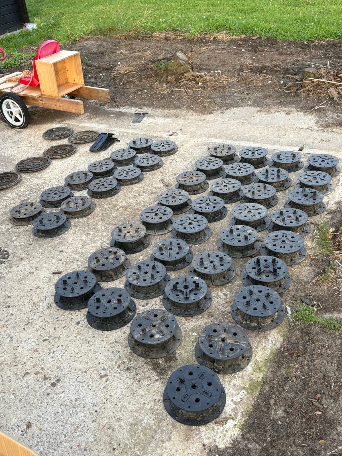 Verstelbare terrasdragers, Jardin & Terrasse, Gravier, Rochers & Caillasse, Comme neuf, Enlèvement, Autres types, Autres matériaux
