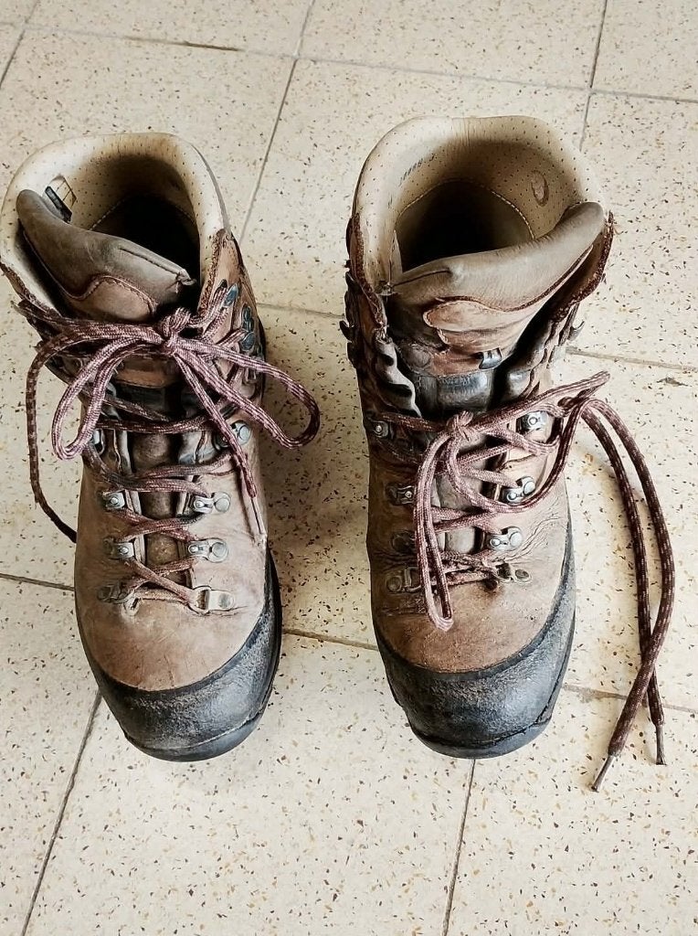 hoge lederen wandelschoenen Hanwag maat 41,5, Sport en Fitness, Ophalen of Verzenden