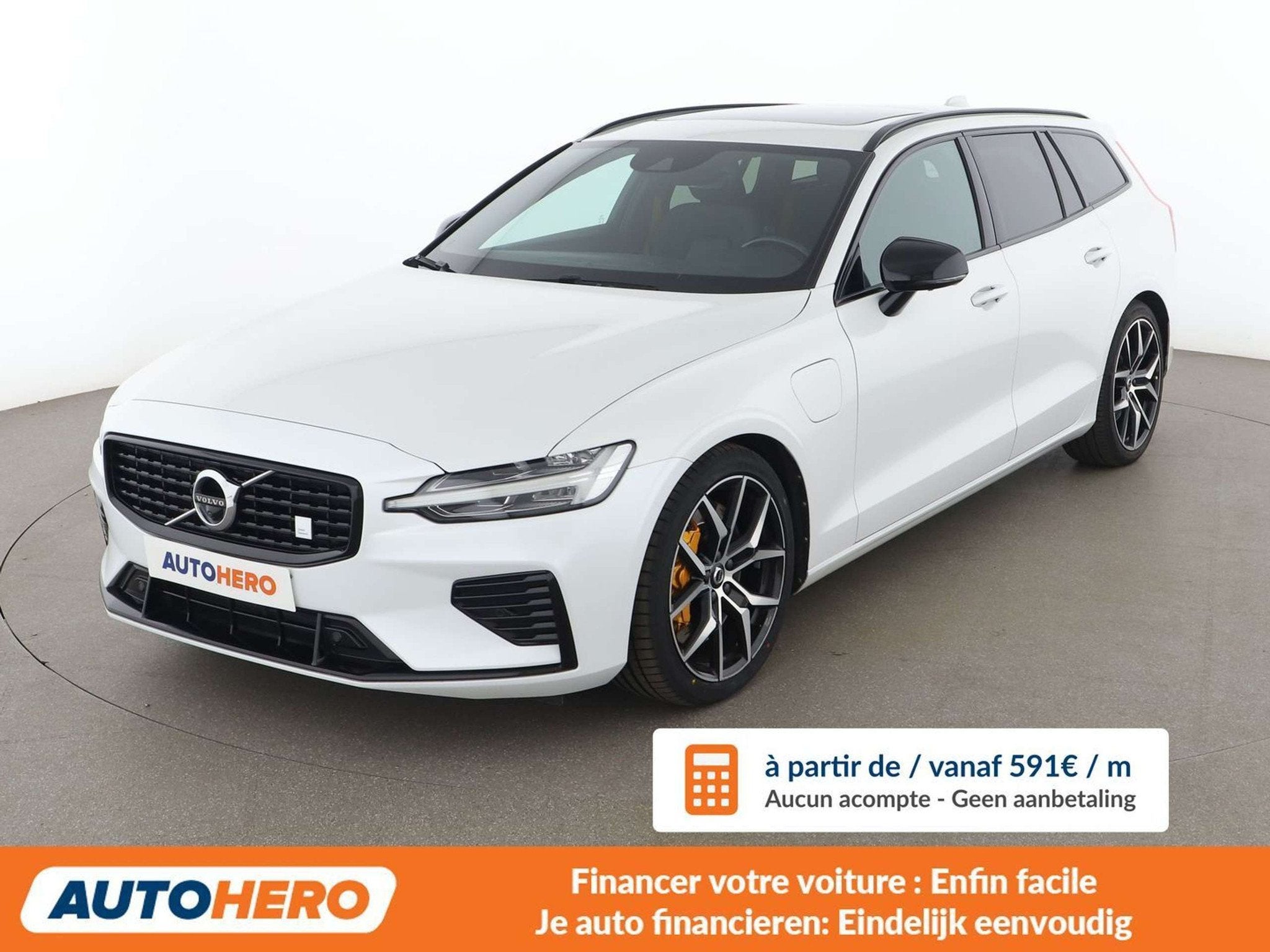 Volvo V60 2.0 T8 Plug-in Hybrid Polestar Engineered AWD, Auto's, Automaat, Gebruikt, 1969 cc, Wit