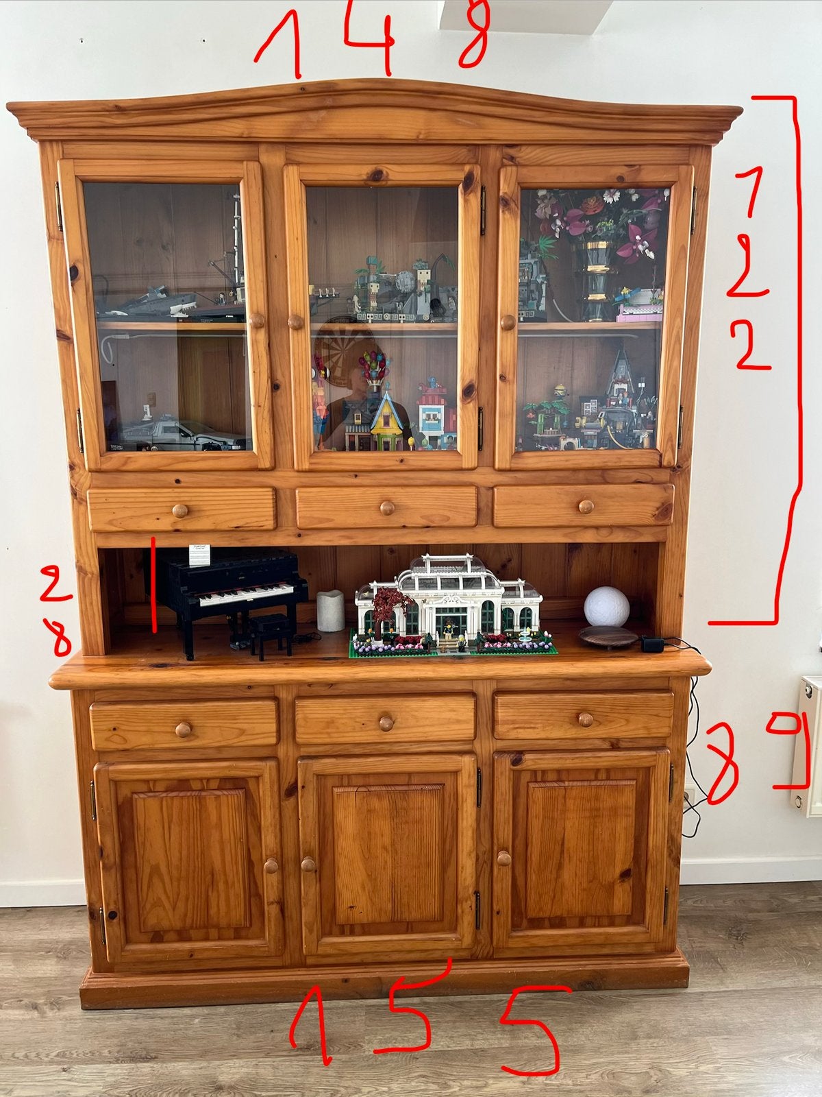 Lot de meubles en pin massif– Idéal projet relooking / DIY, Maison & Meubles, Armoires | Buffets, Avec porte(s), Enlèvement, Utilisé