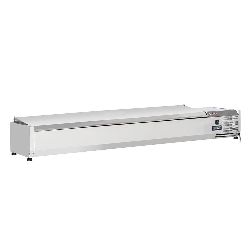 8x GN1/4 - 150 mm gekoelde structuur, met roestvrijstalen, Verzenden, Nieuw, Feestartikel