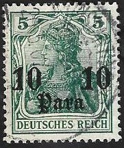 1 Postzegel Levant [Duitse postkantoren in Turkije] 1905, Enlèvement ou Envoi, Empire allemand, Affranchi