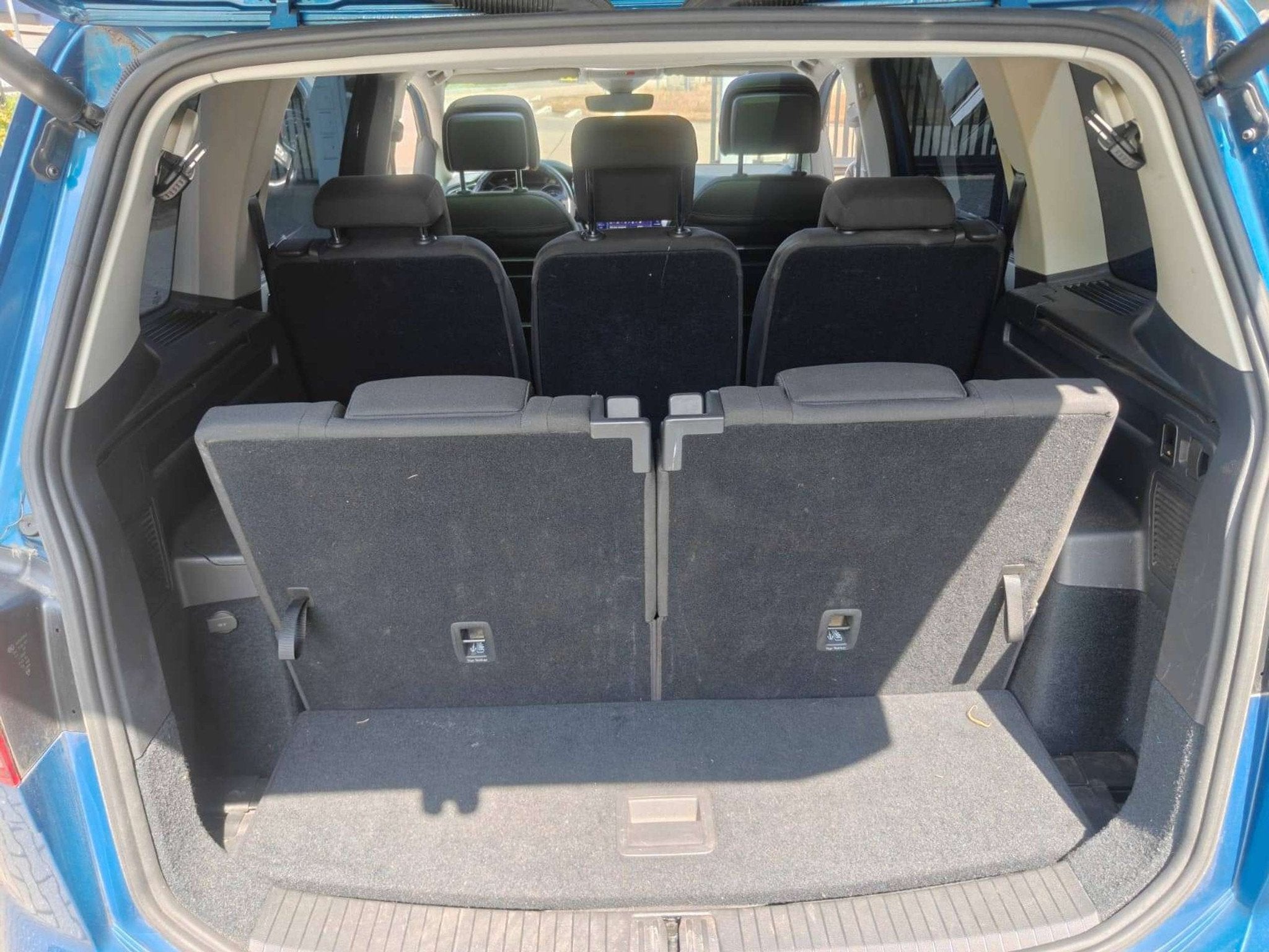 Volkswagen Touran 2.0 TDi Highline DSG 7-zit/Pano/LED/Keyles, Auto's, Gebruikt, 4 cilinders, Blauw, Alcantara