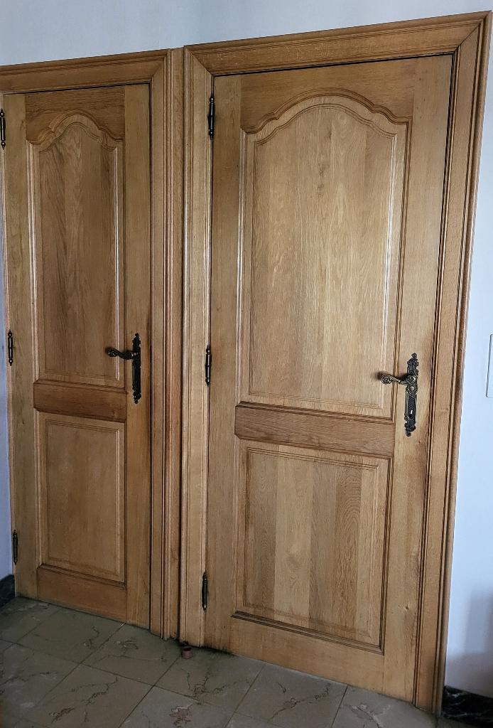 3 Deuren massief eik, Ophalen, Zo goed als nieuw, Hout