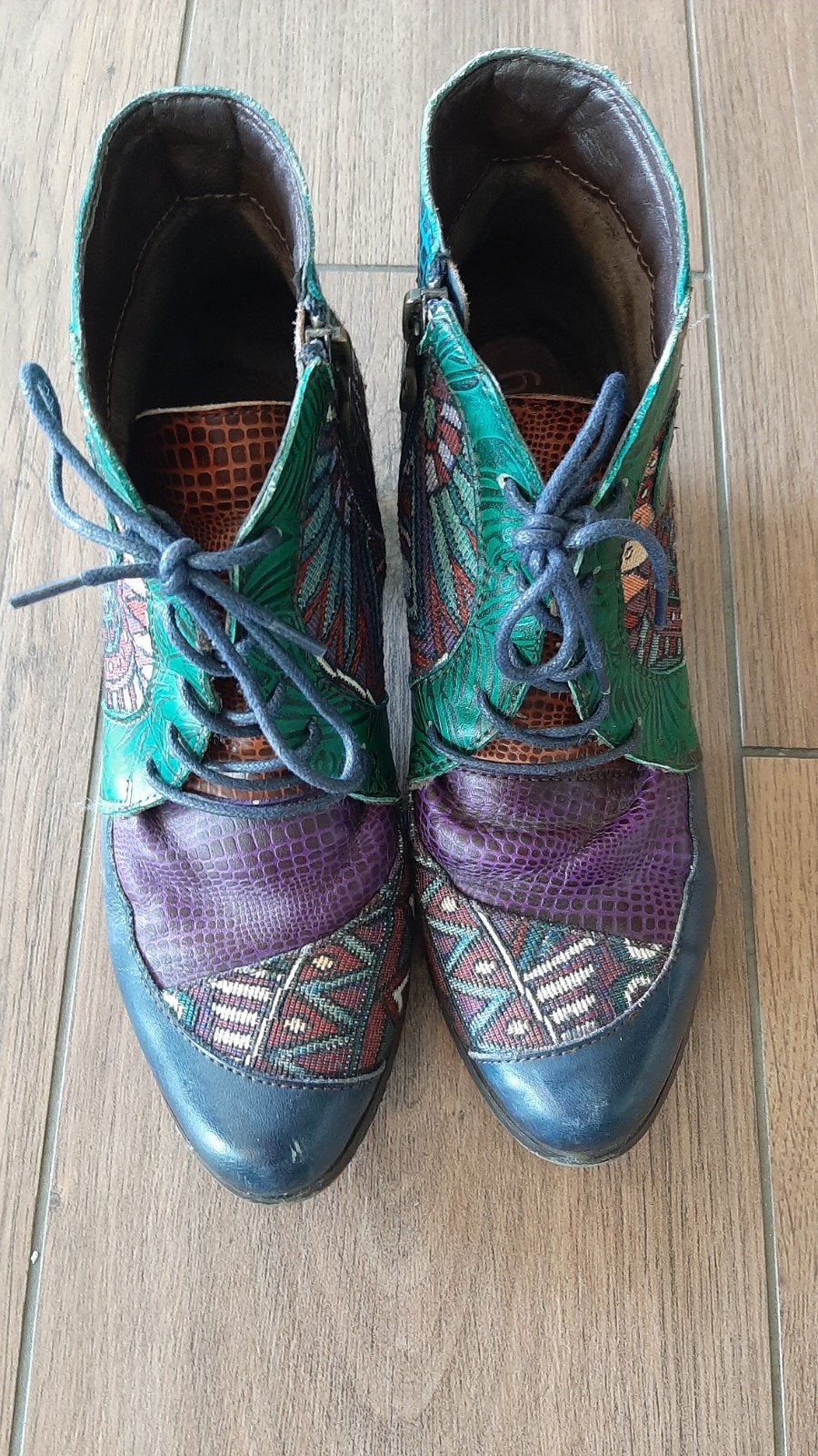 Prachtige kleurrijke leren schoenen voor dames maat 37, Ophalen of Verzenden
