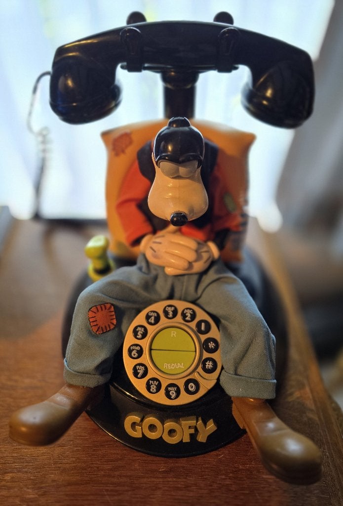 Telefoon Goofy, Collections, Disney, Utilisé, Statue ou Figurine, Dingo ou Pluto, Enlèvement ou Envoi