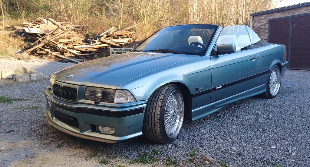 BMW 320i e36 1994 cabriolet, Cuir, Cabriolet, Boîte manuelle, 2 portes
