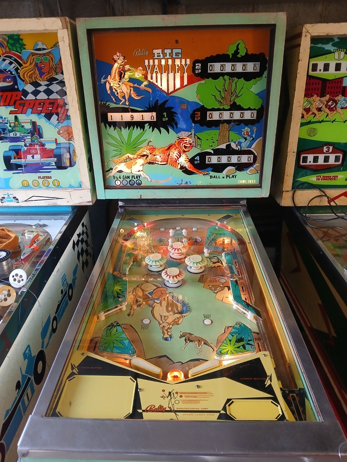 Flipper Big Valley, Collections, Mécanique, Bally, Flipper (jeu), Enlèvement